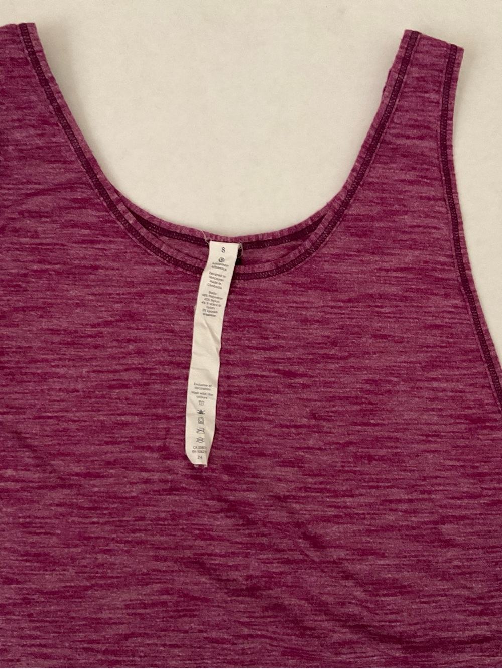 lululemon athletica Heathered Plum Scoop Neck Tank
